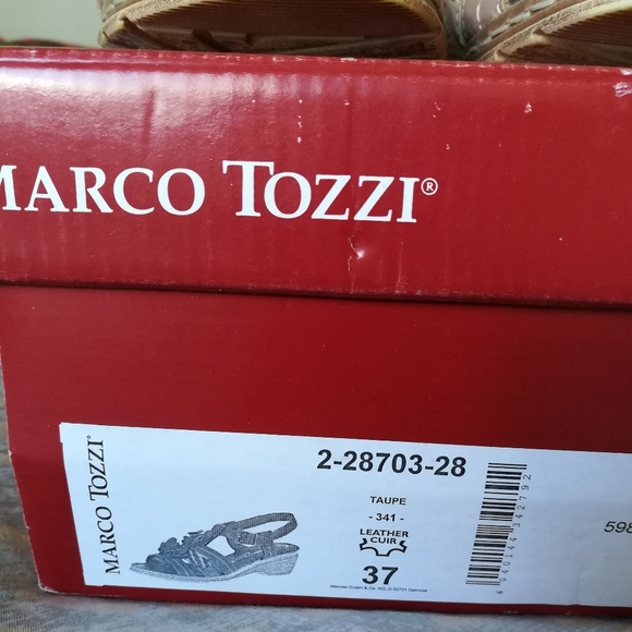 Marco Tozzi Italian leather sandals size7/ Euro 37 - Picture 7 of 8